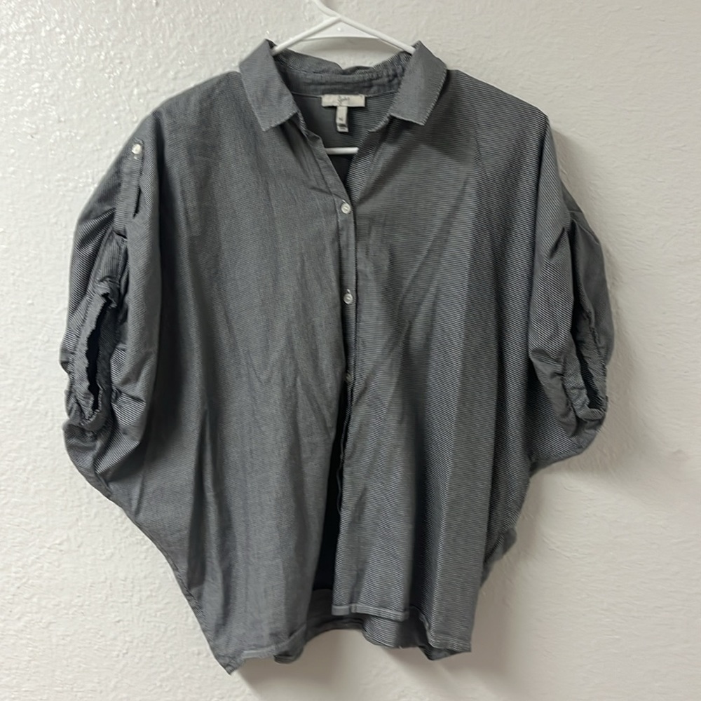 Anthropologie Joie Women’s Boho Top Puffy Sleeves Buttons Size Medium